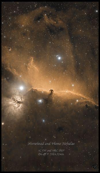 Horsehead and Flame Nebula w/Dwarf 3