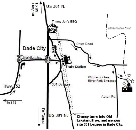 Withlacoochee River Park Location Map